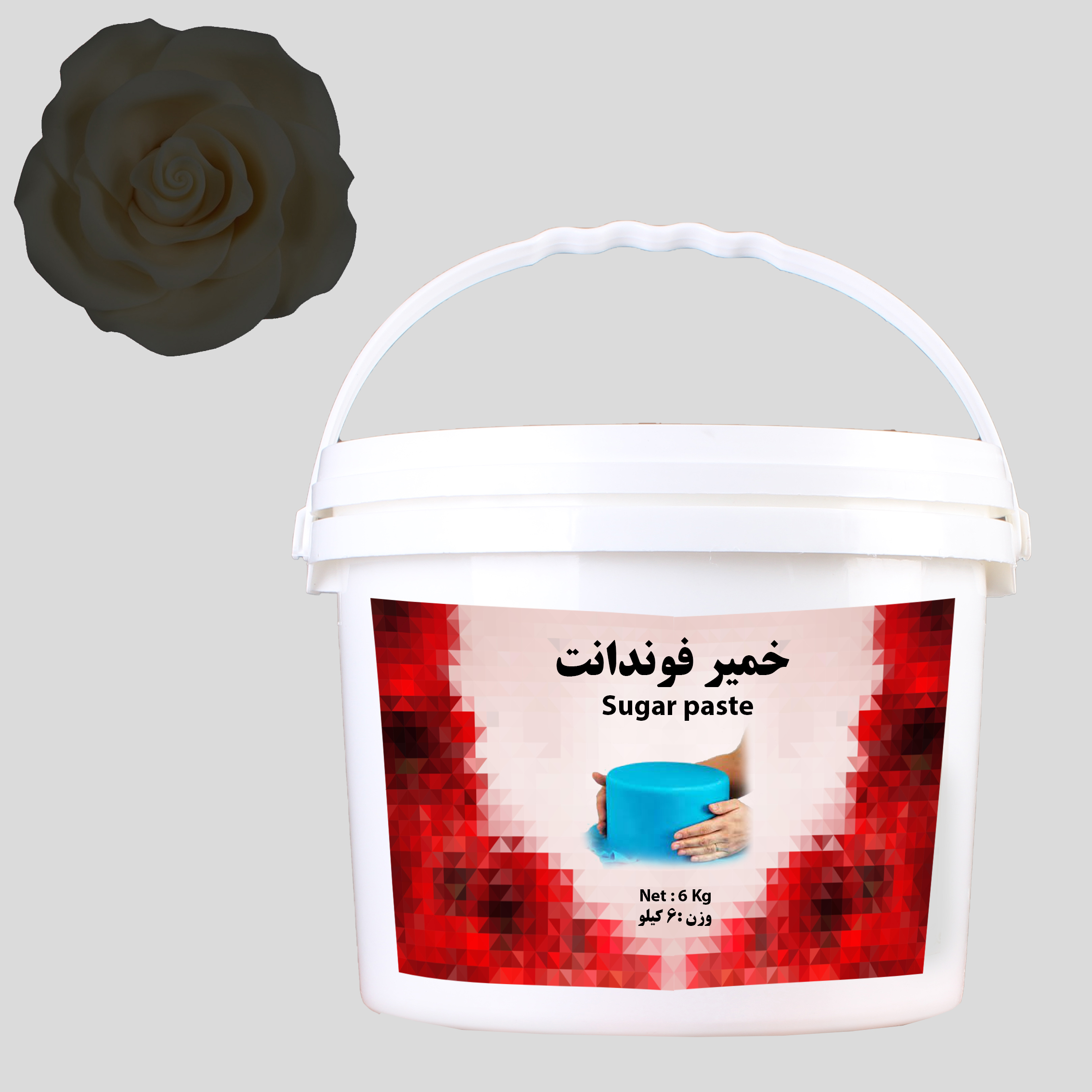 260033-1 بودکور خمير فوندانت 6 کيلويي مشکي 260033 - تصویر 1