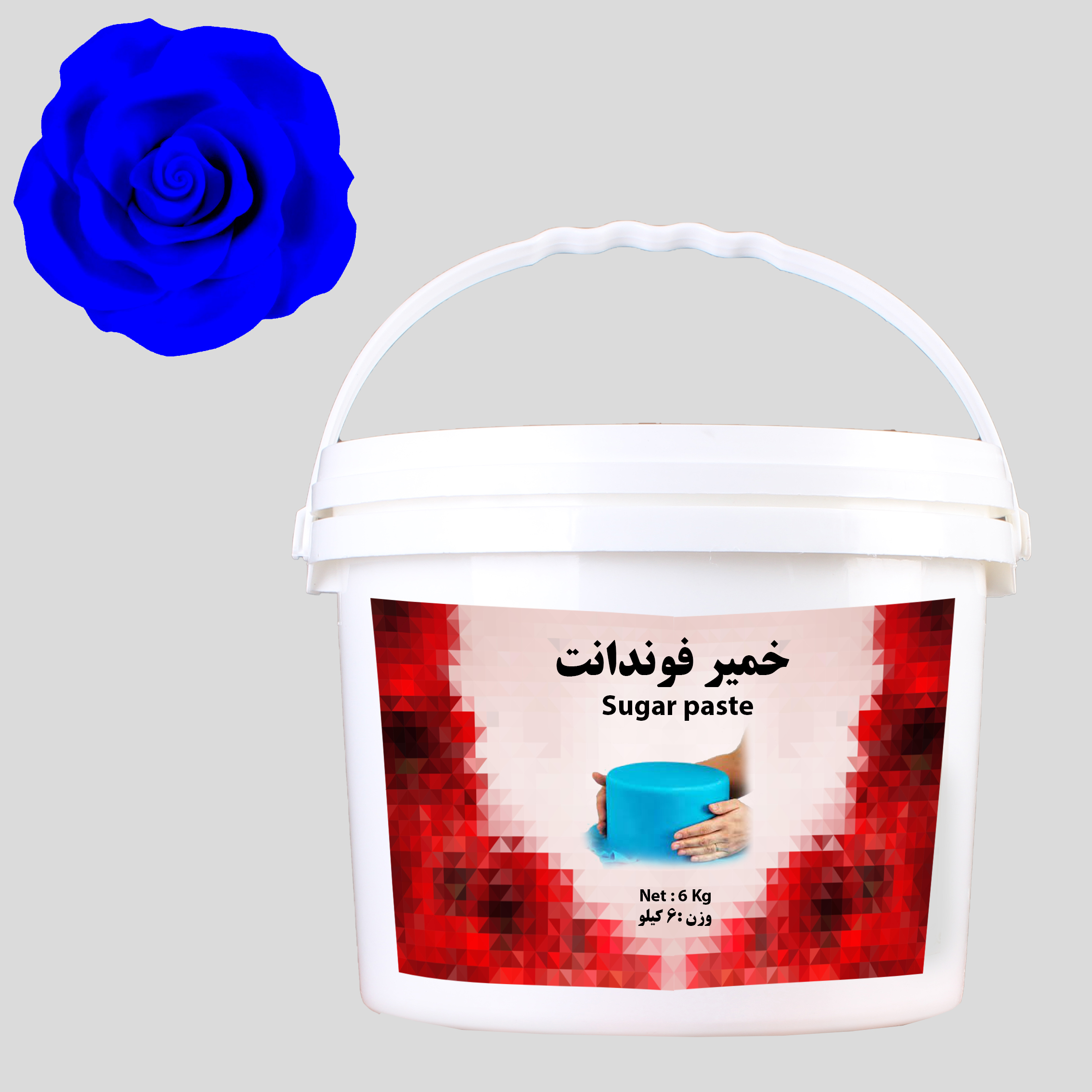 260035-1 بودکور خمير فوندانت 6 کيلويي آبي 260035 - تصویر 1