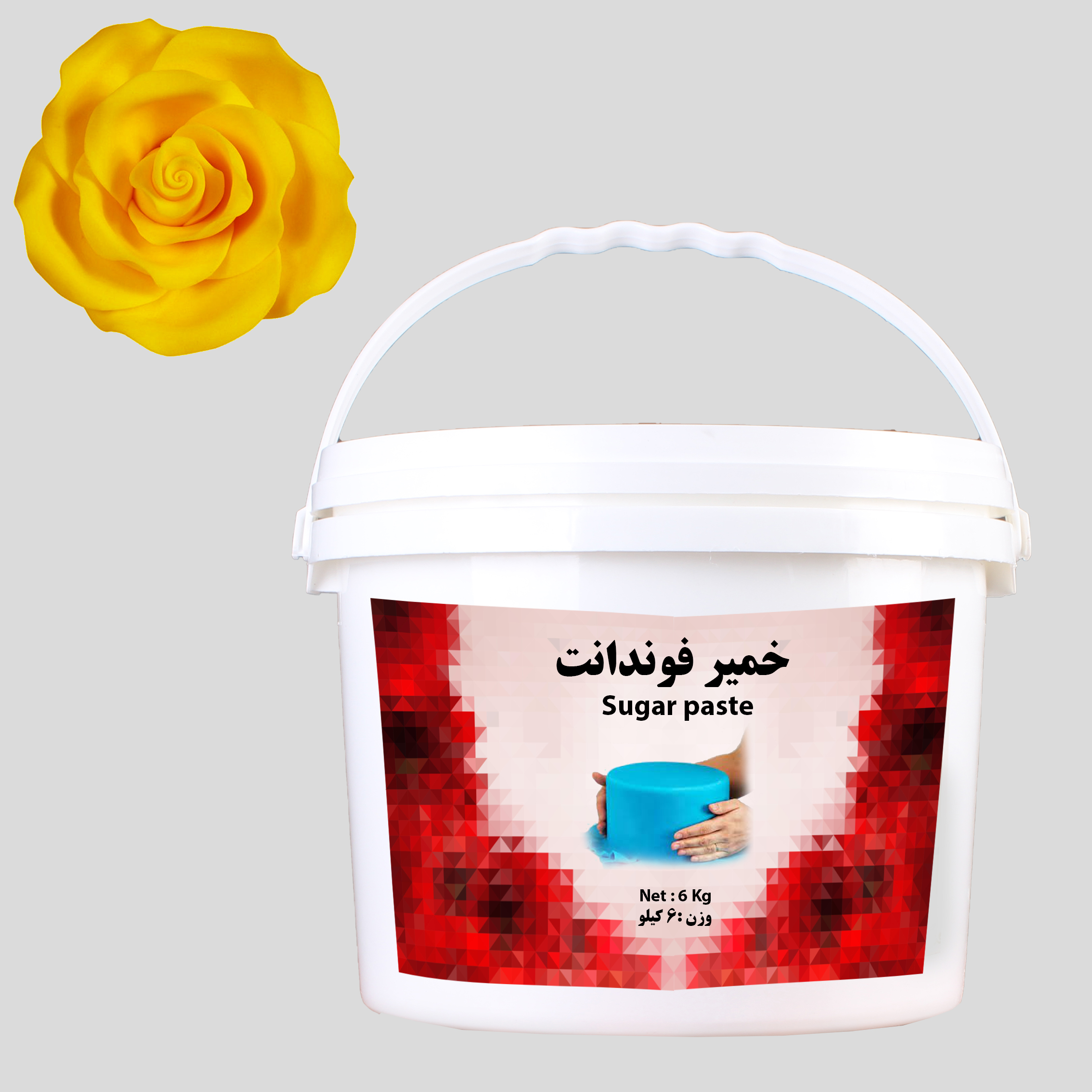 260037-1 بودکور خمير فوندانت 6 کيلويي زرد طلايي 260037 - تصویر 1