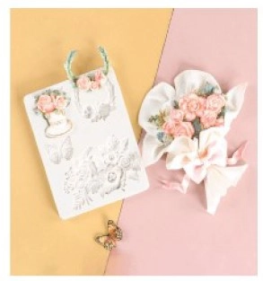 بودکور مالد سيليکوني گل و پروانه و سبدگل 2200822