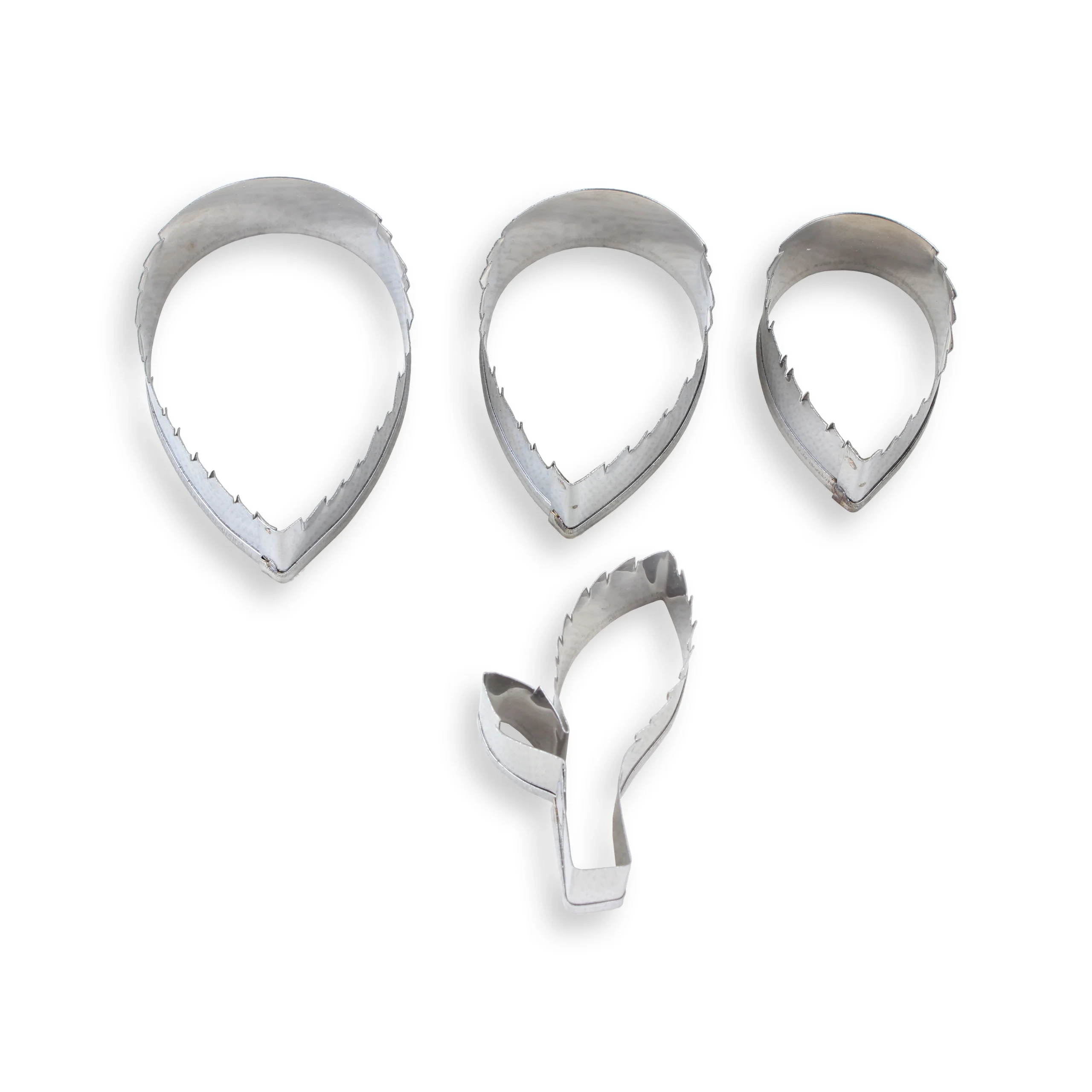 230074-1 بودکور ست کاتر گلسازي 4 تايي برگ و ساقه رز 230074 - تصویر 1